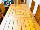 Teak Heavy Dining Table and 6 Chairs Code 6188