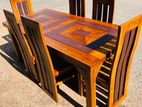 Teak Heavy Dining Table and 6 Chairs Code 6189