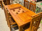 Teak Heavy Dining Table and 6 Chairs Code 6189