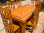 Teak Heavy Dining Table and 6 Chairs Code 628