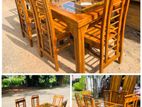 Teak Heavy Dining Table and 6 Chairs Code 6289