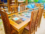 Teak Heavy Dining Table And 6 chairs code 6718