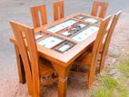 Teak Heavy Dining Table And 6 chairs code 678