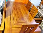 Teak Heavy Dining Table and 6 Chairs Code 678