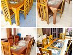 Teak Heavy Dining Table and 6 Chairs Code 6781
