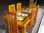 Teak Heavy Dining Table And 6 chairs code 6791