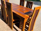 Teak Heavy Dining table and 6 chairs code 681