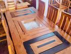 Teak Heavy Dining Table And 6 chairs code 689