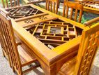 Teak heavy Dining Table and 6 chairs Code 718