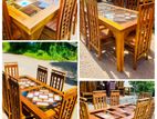 Teak Heavy Dining Table And 6 chairs code 7181