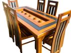 Teak Heavy Dining Table And 6 chairs code 7188
