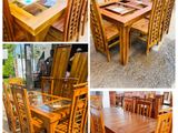 Teak Heavy Dining Table and 6 Chairs Code 7189