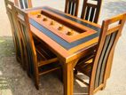 Teak Heavy Dining Table and 6 Chairs Code 7199