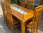 Teak Heavy Dining Table And 6 chairs code 728