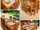 Teak Heavy Dining Table and 6 Chairs Code 7288