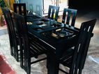 Teak Heavy Dining Table and 6 Chairs Code 7289