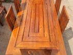 Teak Heavy Dining Table and 6 Chairs Code 76547