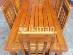Teak Heavy Dining table and 6 chairs code 76548