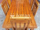 Teak Heavy Dining Table and 6 Chairs Code 82736