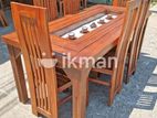 Teak Heavy Dining Table and 6 Chairs Code 82737