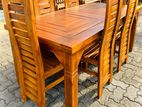 Teak Heavy Dining table and 6 chairs code 82737