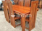 Teak Heavy Dining Table and 6 Chairs Code 82737