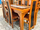 Teak Heavy Dining Table and 6 Chairs Code 82827