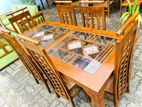 Teak Heavy Dining Table and 6 Chairs Code 83735