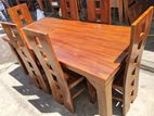 Teak Heavy Dining table and 6 chairs code 83736