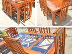 Teak Heavy Dining Table and 6 Chairs Code 83736