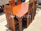 Teak Heavy Dining Table and 6 Chairs Code 83736