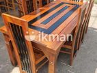 Teak Heavy Dining Table and 6 Chairs Code 83737