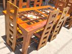 Teak Heavy Dining Table and 6 Chairs Code 83755