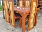 Teak Heavy Dining table and 6 chairs code 83756