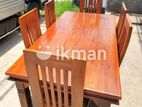 Teak Heavy Dining Table and 6 Chairs Code 83773
