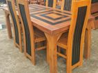 Teak Heavy Dining table and 6 chairs code 83836
