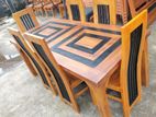 Teak Heavy Dining Table and 6 Chairs Code 83836