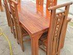 Teak Heavy Dining Table and 6 Chairs Code 83837