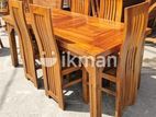 Teak Heavy Dining Table and 6 Chairs Code 83837