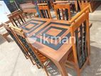 Teak Heavy Dining Table and 6 Chairs Code 83837