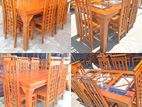 Teak Heavy Dining table and 6 chairs code 83846