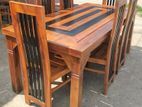 Teak Heavy Dining table and 6 chairs code 83888
