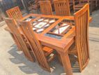 Teak Heavy Dining Table and 6 Chairs Code 84846