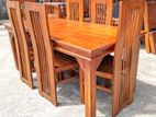 Teak Heavy Dining table and 6 chairs code 84846