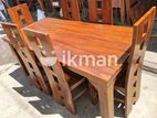 Teak Heavy Dining table and 6 chairs code 84848