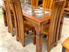 Teak Heavy Dining Table and 6 Chairs Code 87336