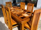 Teak Heavy Dining Table and 6 Chairs Code 8766