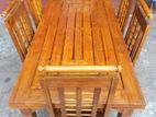 Teak Heavy Dining Table and 6 Chairs Code 88366