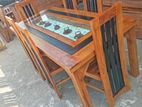 Teak Heavy Dining Table and 6 Chairs Code 88378