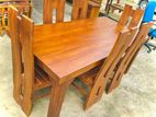 Teak Heavy Dining Table and 6 Chairs Code 88478